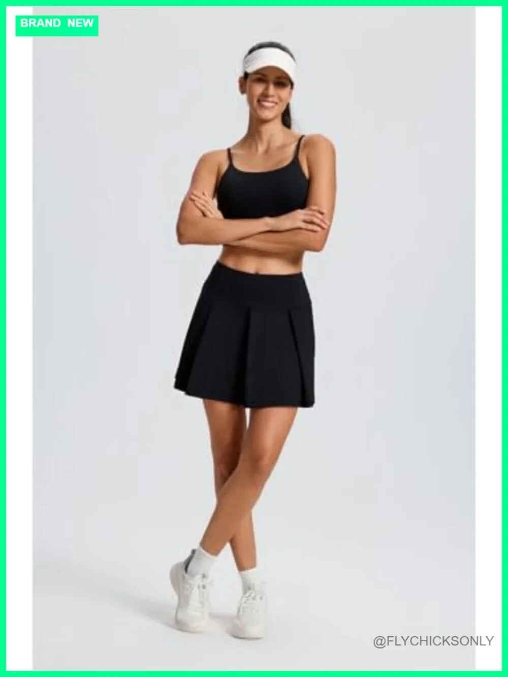 UPF 50+ Pleated Tennis Skort with Pockets, 15.5